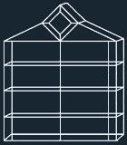 Luxus Sammler Vitrine Facette, glanz-vernickelt, 56 x 48 x 11 cm, Flügeltür (zwei Flügel)